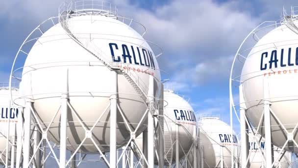 Kallon Petroleum Zajištění Bezpečnosti Lng Lpg Sphere Integrity Rafineriích — Stock video