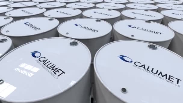 Calumet Specialty Products Partners Infraestructura Petroquímica Eficiente Esferas Blancas Gnl — Vídeos de Stock