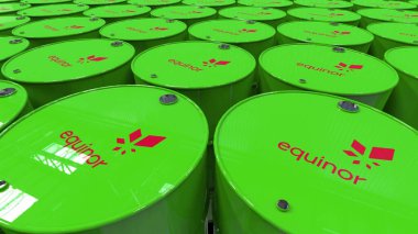 Ekvator ham petrol çıkarma sürecini logo-animasyon metal varillerle büyüleyici bir hareketle deneyimleyin.