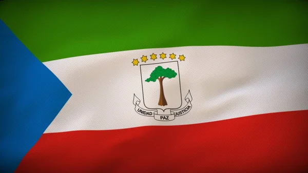 stock image Equatorial Guinea Flag Unfurled: A Symbol of Hope