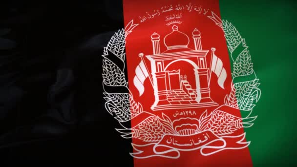 Afghanistan Dynamisk Dans Den Nationella Flaggan — Stockvideo