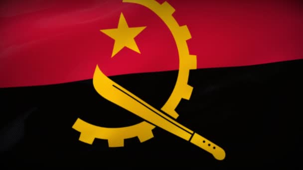 Angolas Förtrollande Patriotism National Flag Edition — Stockvideo