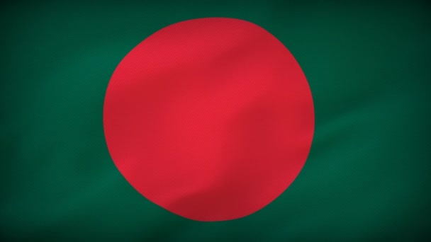 Bangladesh Majestät Den Nationella Flaggan — Stockvideo
