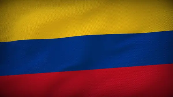 哥伦比亚雄伟的国旗游行 国旗展示会 — 图库照片