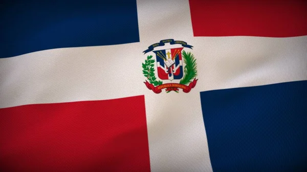 ドミニカ共和国 旗の抱擁 統一の強さ — ストック写真