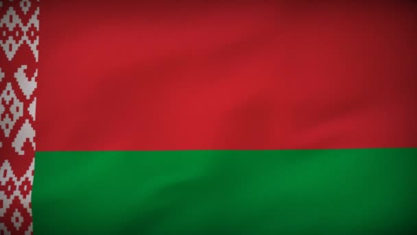 Bielorussia Sbandierare Onde Unità Edizione Bandiera Nazionale — Video Stock
