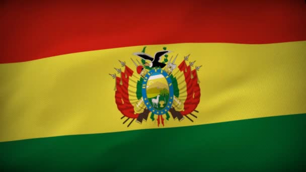 Bolívia Magával Ragadó Zászló Tánc Nemzeti Zászló Előadás — Stock videók