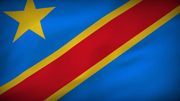 Drapeau Congo Mouvement Hommage Dynamique — Video