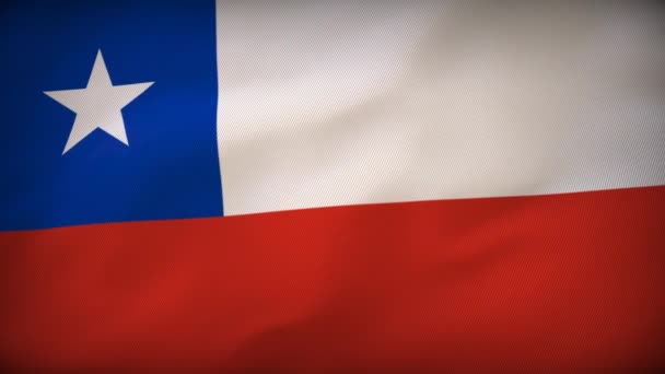 Chile Flag Enduring Legacy Múlt Napjainkig — Stock videók