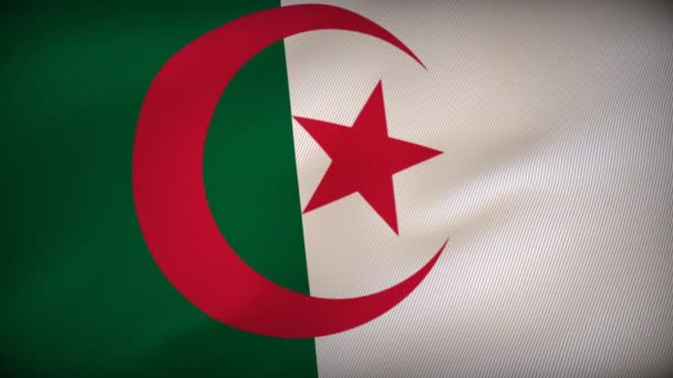 Algeriets Flaggsymfoni Harmonisering Nationen — Stockvideo