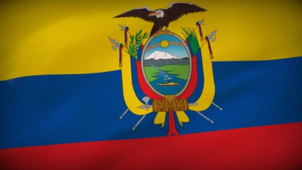 Ecuador Lobogó Örökségét Ünnepli Óda Múlthoz — Stock videók