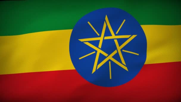 Ύμνος Της Αιθιοπίας Σημαία Μελωδία Της Εθνικής Υπερηφάνειας — Αρχείο Βίντεο