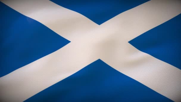 Bandera Escocia Cielo Símbolo Libertad — Vídeo de stock