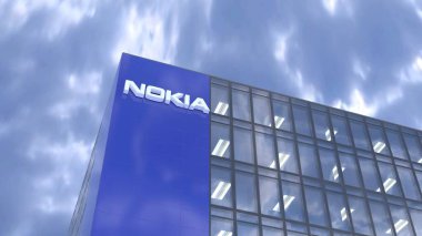 Nokia Şirketi Logosu Mavi Gök 'teki Merkezde Kapandı