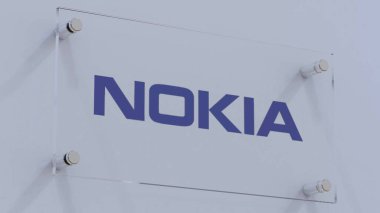 Nokia Logosu Cam Masaüstüne İşlenmiş