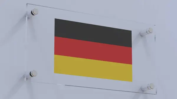 Germany Flag Logo Plate with Gradient Background