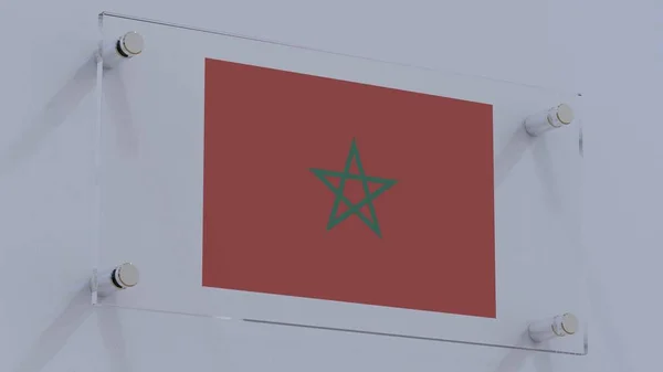 Morocco Flag Logo Embroidered on Employee Uniforms