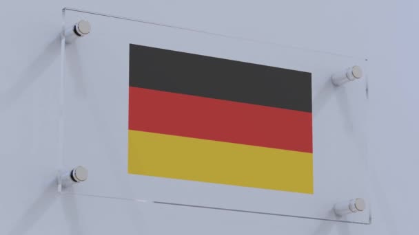 Piastra Logo Bandiera Germania Con Sfondo Sfumato — Video Stock