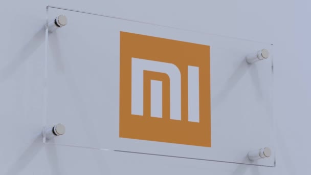 Logotipo Dinâmico Xiaomi Tela Exibição Digital — Vídeo de Stock