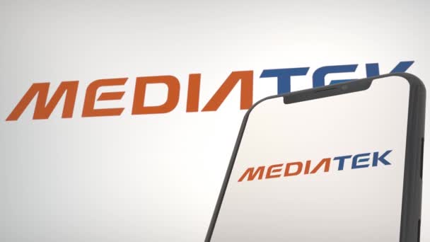 Mediatek Editorial Logo Destacado — Vídeos de Stock