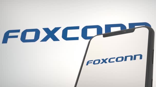 Znak Vydavatelství Foxconn Conference Press — Stock video