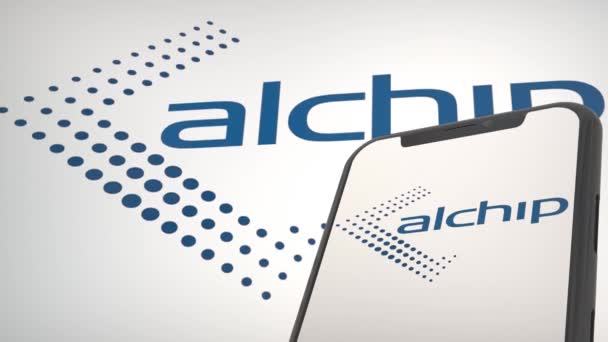 Logo Editoriale Alchip Technologies Annuncio Stampa — Video Stock