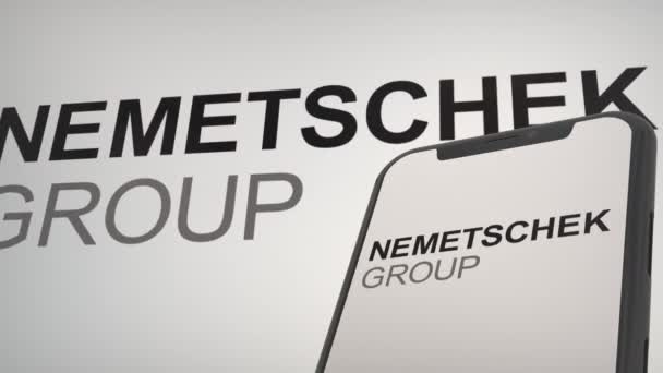 Nemetschek Press Conference Editorial Badge — Stock Video