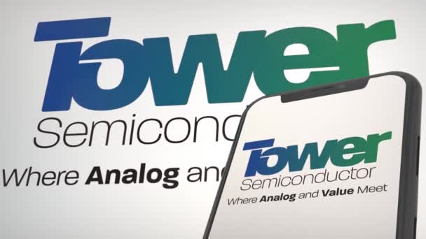 Tower Semiconductor Editorial Logo Press Media — Wideo stockowe