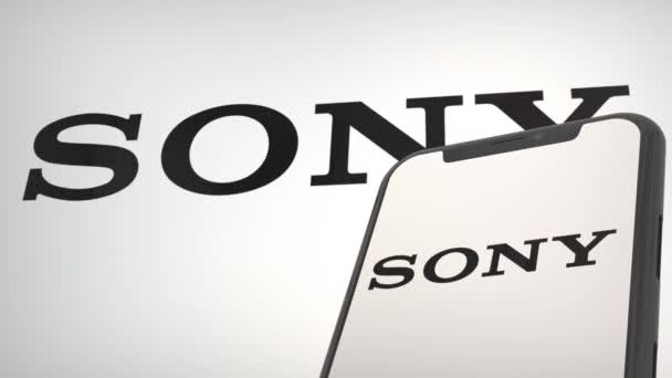 Sony Editorial Logo Online News — Stock Video