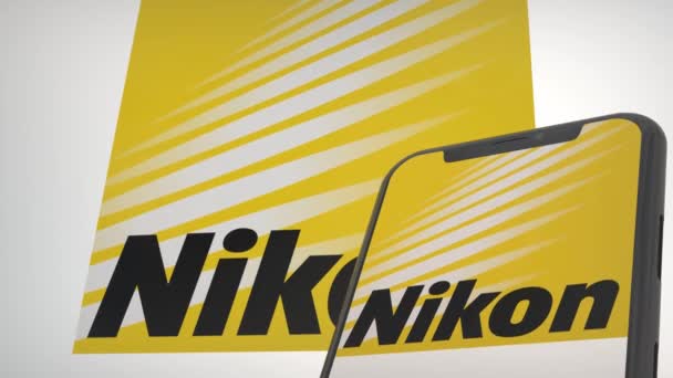 Logo Nikon Editorial Pro Novinky Online — Stock video