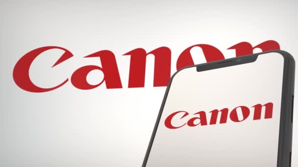 Conferenza Stampa Canon Patch Editoriale — Video Stock