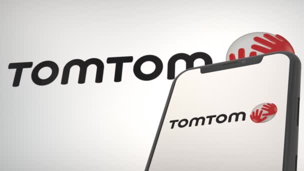Illustrazione Del Logo Editoriale Tomtom — Video Stock