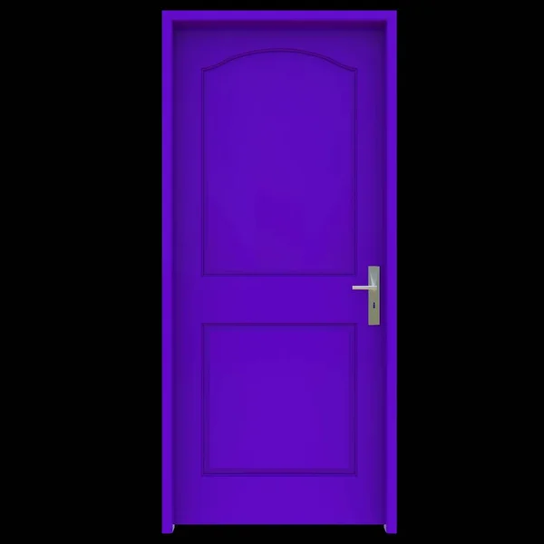 Purple door A gateway illuminated positioned in an isolated background.