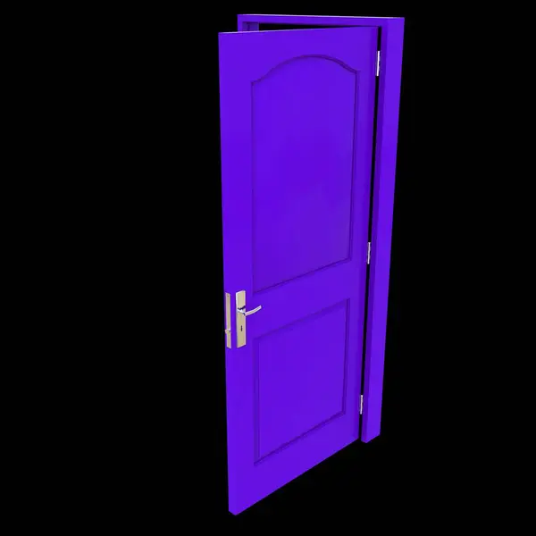 Purple door A pathway without seals displayed in a white background isolation.