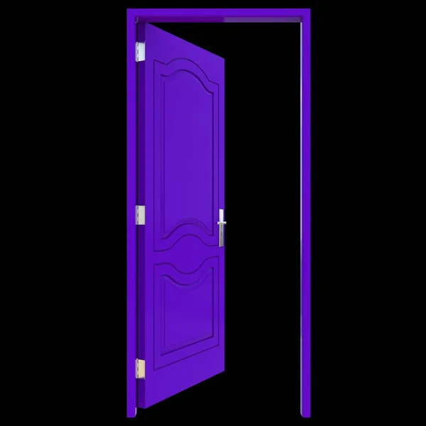 Purple door A passage without seals depicted on an isolated white canvas.