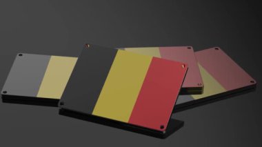 Belçika logosu Uluslararası 3D Sinyal Çekici Resimli Canlandırma