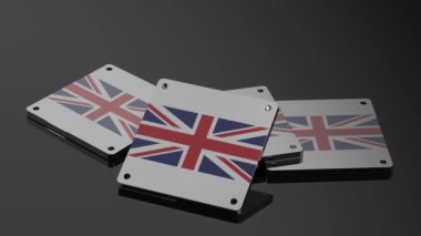 Birleşik Krallık logosu Uluslararası 3D Sinyal Büyüleyici Resimli Canlandırma