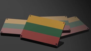 Litvanya logosu Uluslararası 3D Sinyal Çekici Resimli Canlandırma