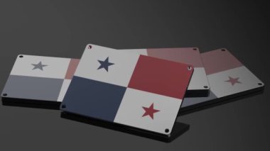 Panama logosu 3D Animasyon Uluslararası Sinyali Eylemde