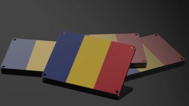 Romanya Uluslararası Logosu 3D Sinyal Dinamik ve Resimli Canlandırma