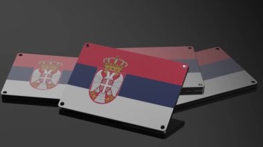 Sırbistan logosu 3D Dünya Canlandırma Sınıfı Hareket Sembolü