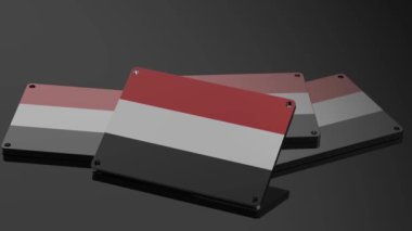 Yemen logosu Uluslararası 3D Sinyal Taşıma ve Canlandırma Sembolü