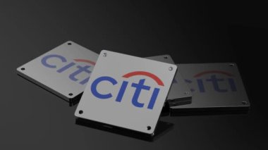 Citigroup logosu Uluslararası 3D Sinyal Yüksek Kaliteli Çizgi Canlandırması