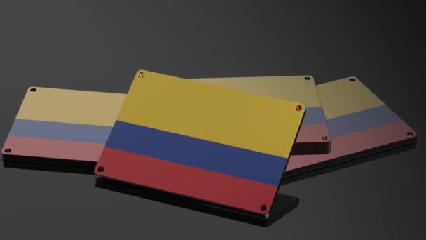 Colombia Logo Illustrativo Animazione Accattivante Segnale Internazionale — Video Stock