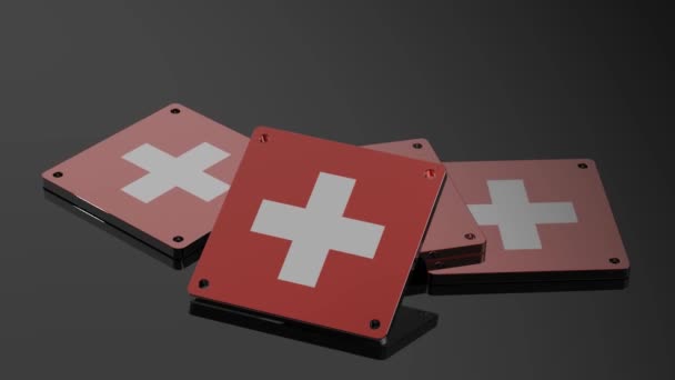 Logo Szwajcarii International Signal Urzekająca Animacja Ilustrująca — Wideo stockowe