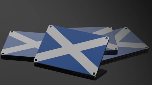 Skoçya Logosu Uluslararası Sinyal Taşıma Canlandırma Sembolü — Stok video
