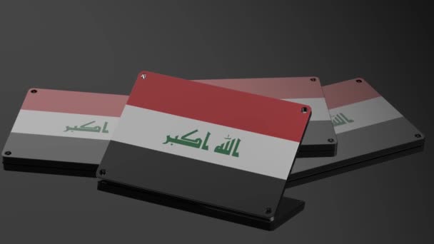 Irak Logosu Animasyon Uluslararası Şaret Etkinliği — Stok video