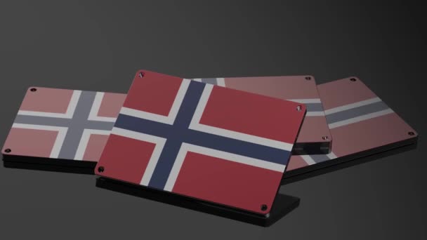 挪威标识International Signal Dynamic Illustrative Animation — 图库视频影像