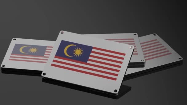 Malezya Logosu Uluslararası Sinyal Büyüleyici Resimli Canlandırma — Stok video
