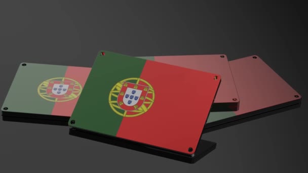 Logo Portugalii International Signal Standout Illustrative Animation — Wideo stockowe